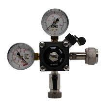 Professionelt manometer/kulsyreregulator til genopfyldedige kulsyreflasker (double gauge)